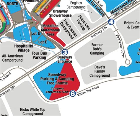 bristol motor speedway handicap parking|Parking and Tailgating